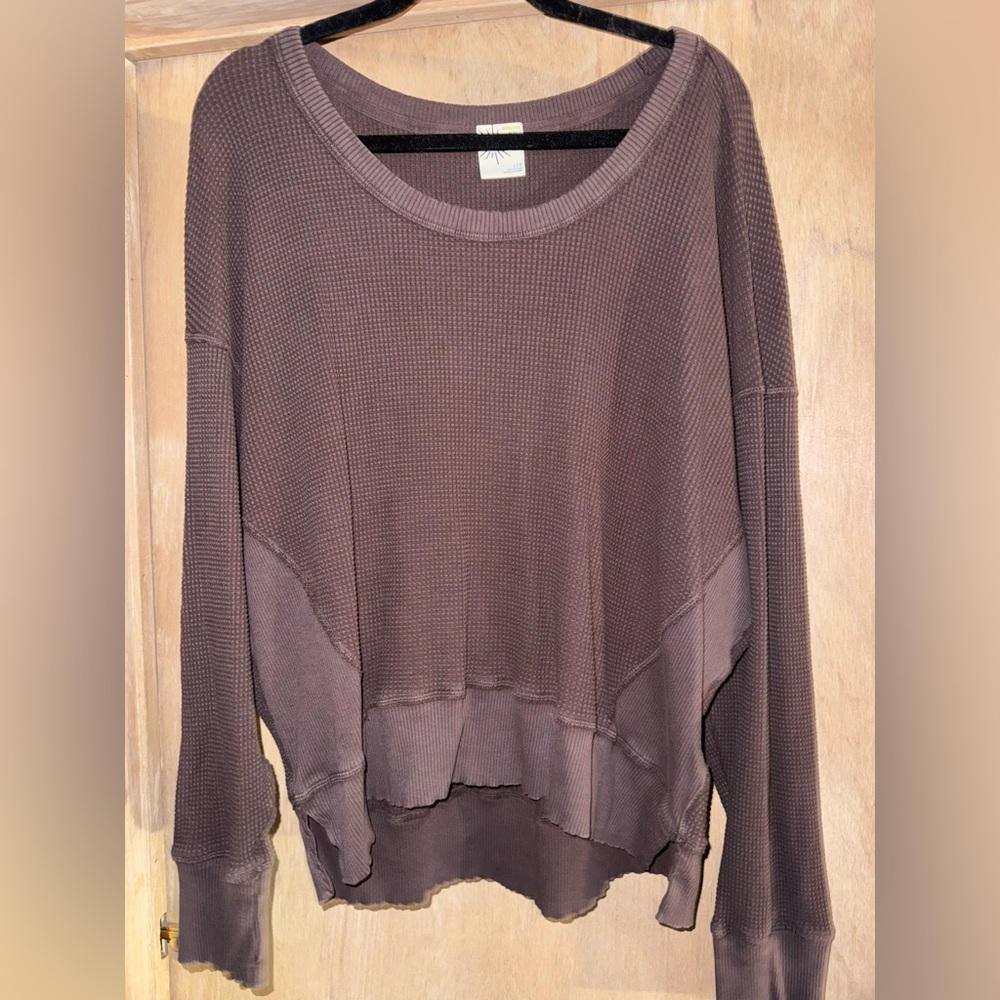OFFLINE Aerie Waffle Knit Oversized Top size L